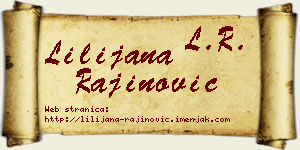 Lilijana Rajinović vizit kartica